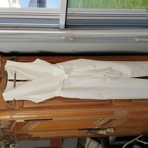 White jumpsuit. DO+BE, size large,  elegant trimed in delicate lace wedd…
